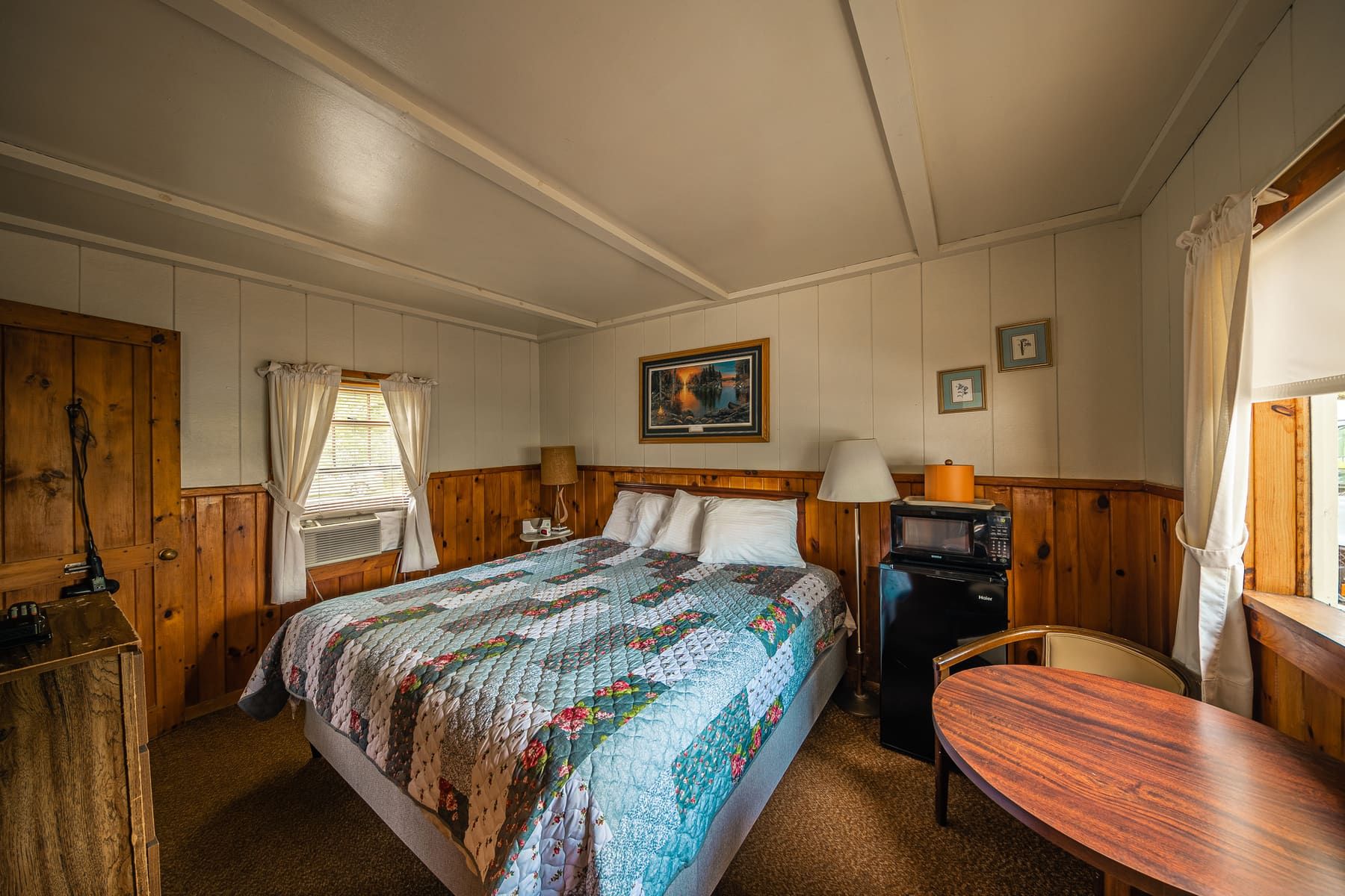 Full Bed Cabin interior